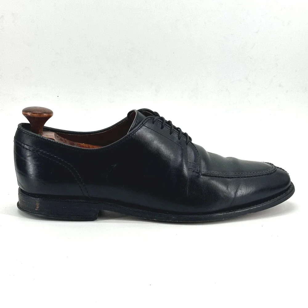 Allen Edmonds LaSalle Shoes 4308 Split Toe Derby Black Leather Blucher Mens 10 D